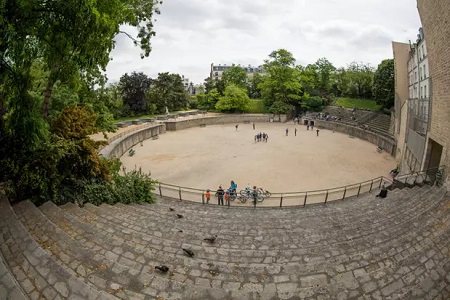 photo des gradins arènes de Lutéce