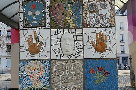 Photo des mosaiques du belvedere