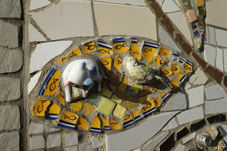 photo des mosaiques du Belvedere de Belleville