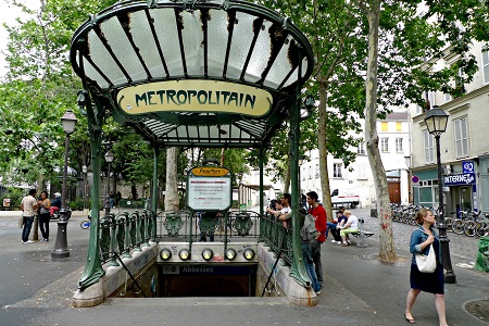 Photo of a metro station in Paris