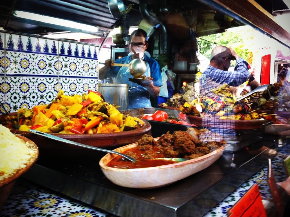 photo du restaurant morocain situé sur le marché des enfants rouges