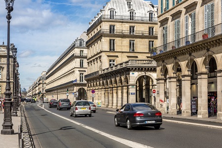 photo de la rue de Rivoli à Paris