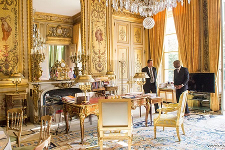 photo du bureau du président au palais de l elysee