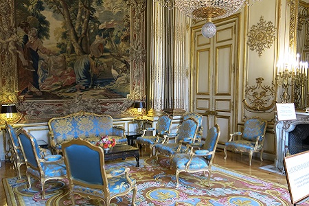 Photo du salon pompadour du palais de l elysee