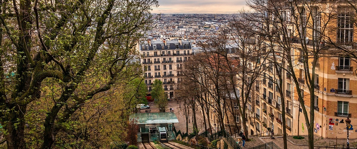 photo du haut du funiculaire à Montmartre
