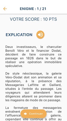 Capture écran explication sur le parcours Père Lachaise à Paris