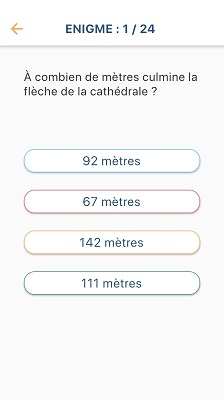 capture écran énigme du parcours la cathédrale de Strasbourg