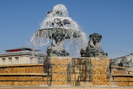 photo de la fontaine aux lions de nubie à Paris