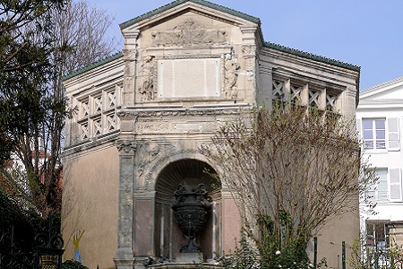 photo de la fontaine du château eau de Montmartre à Paris