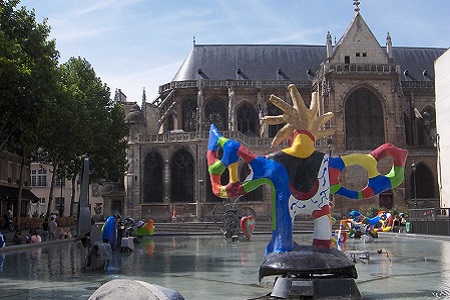 photo de la fontaine Stravinsky à Paris