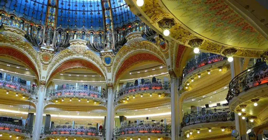 Les galeries Lafayette à Paris
