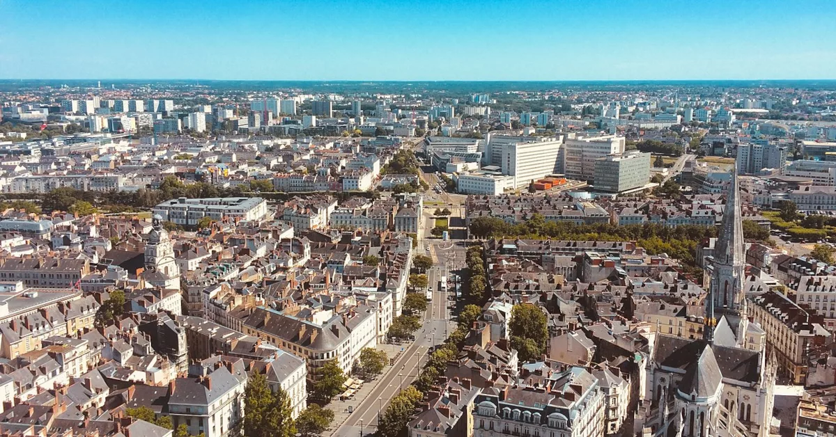 Vue du ciel Nantes