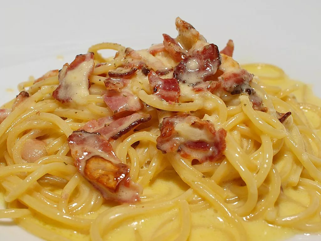 Les spaghettis a la carbonara