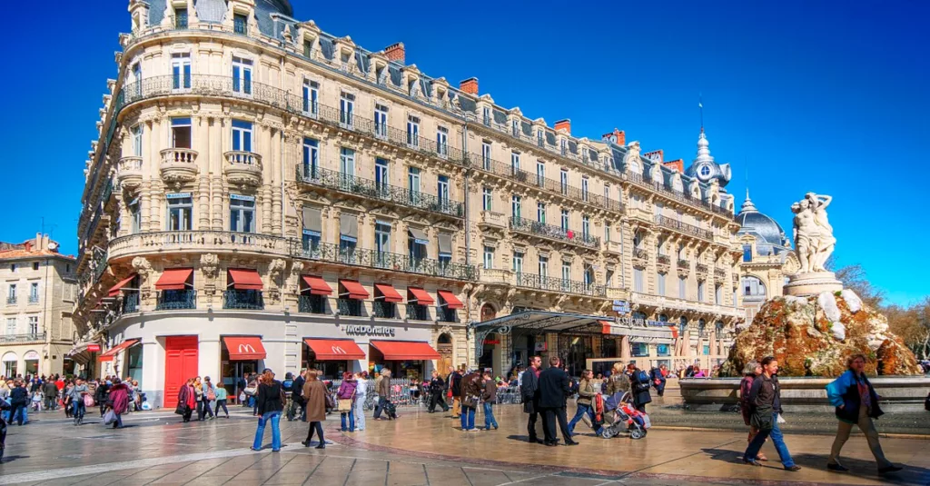 La place de la comedie à Montpellier